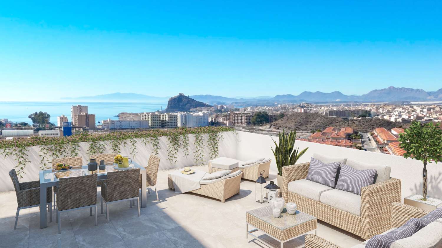 Under building : apartments 2 and 3 bedroom in Aguilas, 800 from the sea